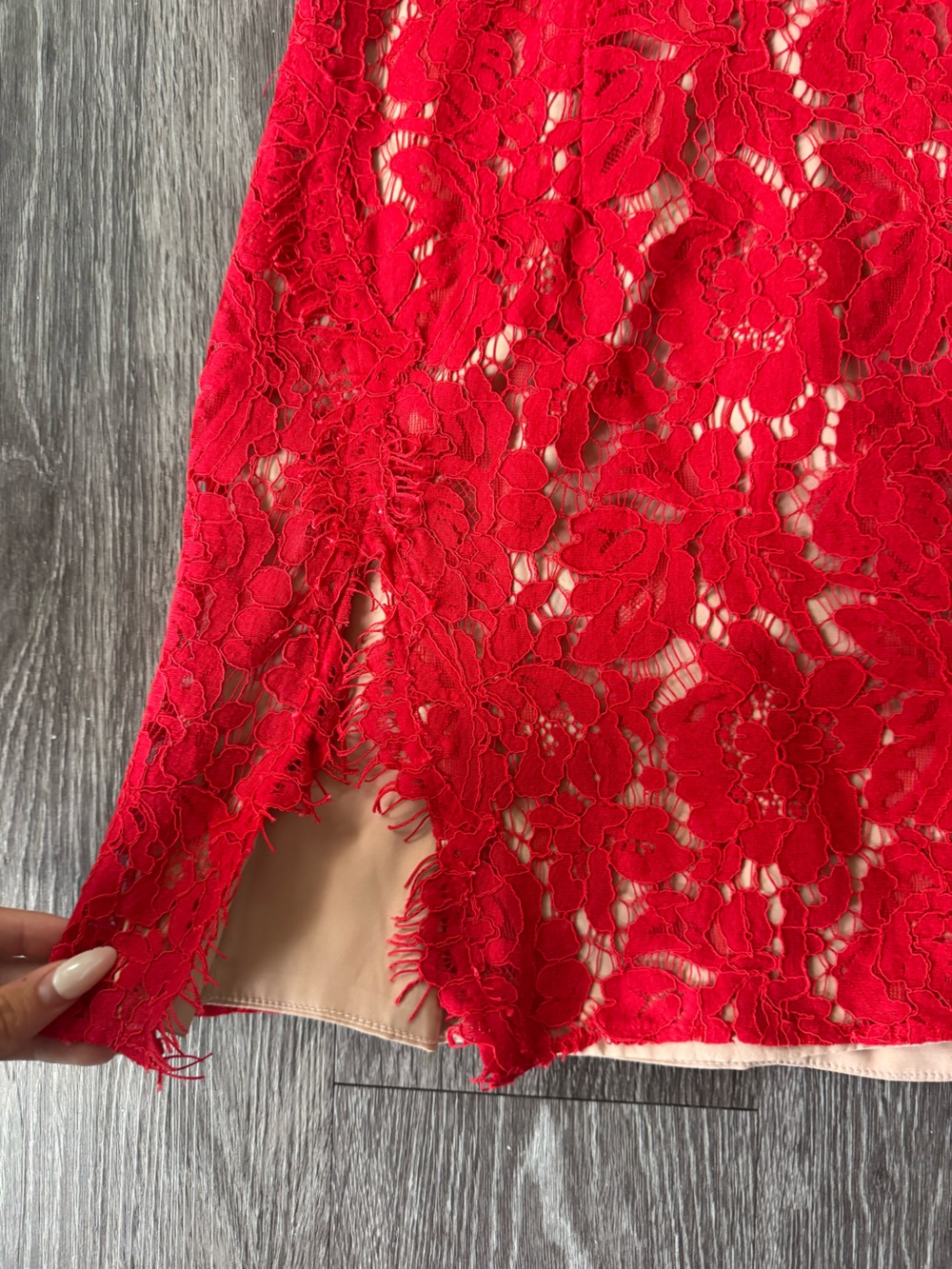 Free People X Fame & Partners Red Lace Dress | Backless NWT Size 4 - Picture 3 of 16